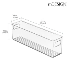 mdesign versatile drawer and cabinet storage bin for organization
