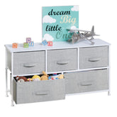 mdesign Lido wood-top dresser with steel frame for durable baby nursery storage