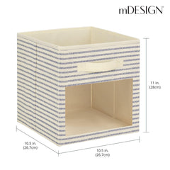 mdesign nursery-bin reinforced-seams close-up demonstrates durable design for daily use