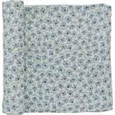 Mebie Baby Blue Blossom swaddle outer view in breathable muslin for comfort