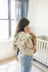 Mebie Baby outlaw cowboy burp cloths offer soft muslin touch and mess-minimizing practicality.