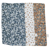 Mebie Baby burp cloths with vintage florals design for gentle baby care during feeds.