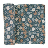 Mebie Baby Midnight Floral Swaddle soft muslin for secure newborn wrapping
