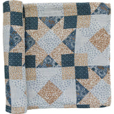 Mebie Baby Patchwork Swaddle closeup of soft muslin texture for gentle swaddling