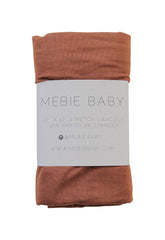 Mebie Baby Rust stretch swaddle blanket provides cozy warmth and secure wrap for newborns.