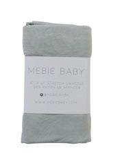 Mebie Baby Sage stretch swaddle in soft fabric for snug newborn comfort