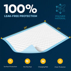 MED PRIDE bed pads prevent leaks and puddling for a cleaner floor