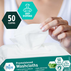 MED PRIDE makeup removal washcloths for gentle, efficient cleansing.