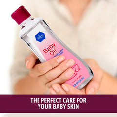 MED PRIDE Pure Baby Oil pour shot captures easy application for quick moisture.