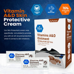 MED PRIDE vitamins A&D ointment packets back view for on-the-go skin care.