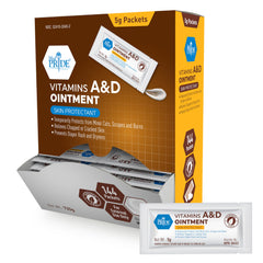 MED PRIDE vitamins A&D ointment packets front view for gentle skin protection.