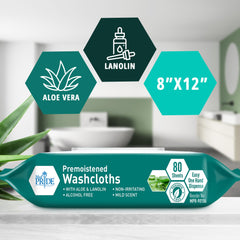 Disposable convenience for quick cleanup with MED PRIDE premoistened washcloths