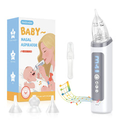 Medcodes nasal aspirator with protection mode safely guards delicate noses.