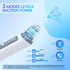 Medcodes aspirator offers soothing music and quiet operation for calmer care.