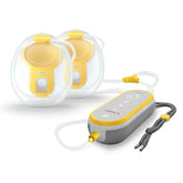 Medela Freestyle hands-free pump with two portable cups for discreet pumping.