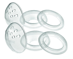 Medela TheraShells close-up showing gentle cushioning and nipple protection