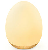 MediAcous egg night light color cycle for bedtime ambience.
