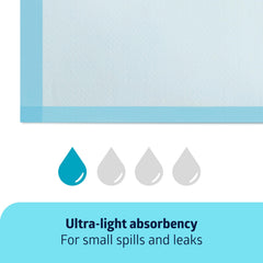 Medline underpad with waterproof backing shields furniture from leaks.