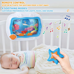 MEDMHSMA musical toy sea creatures features bright colors to support visual tracking.