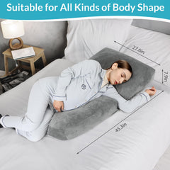 Meecoo Spring abdomen-support pillow cradles the abdomen for comfortable sleep