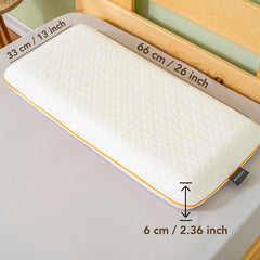 Close-up of MEFOPILO breathable Eco Vera cover for airflow and gentle skin contact.