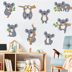 MEFOSS koala tree branch decals add playful charm to playrooms and classrooms.