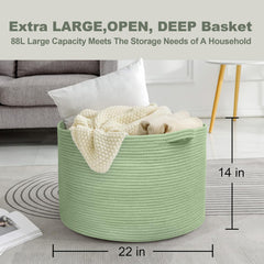 MEGASKET giant-capacity basket ideal for pillows and blankets.
