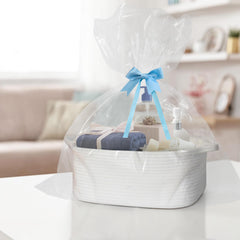 MEGASKET cotton rope basket doubles as a chic toy bin and gift-ready decor.