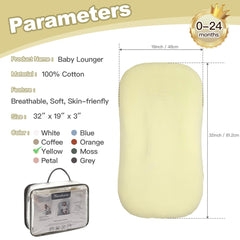 Meindoovm lounger supports hands-free care during baby exploration