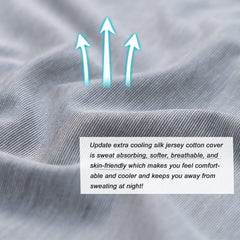 Meiz pregnancy pillow double-zipper close-up illustrating adjustable height and filling.