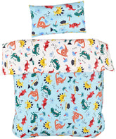 MEJU dinosaur duvet cover 43x59 with playful cartoon design for crib and toddler beds.