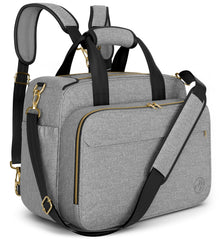 Mellories 4-in-1 diaper bag tote in gray for on-the-go parents