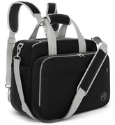 Mellories 4-in-1 black diaper bag tote front view showing versatility