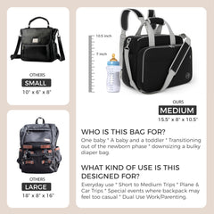 Interior layout of Mellories bag with organized compartments