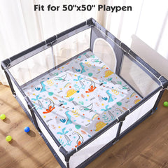MEM Playpen Mat dinosaur pattern supports imaginative exploration.