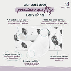 MEMEENO adjustable Velcro belly band ensures secure fit.