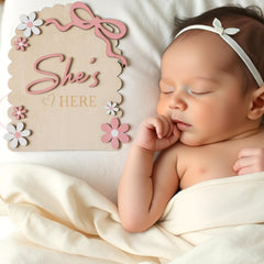 MEMOLEBIA Nursery name sign personalized decor, perfect for a timeless wall display.