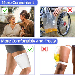 Meng Yu Qian Xun catheter leg bag holder bottom drainage hole helps reliable emptying.