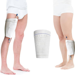 Meng Yu Qian Xun catheter leg bag holder front pocket keeps the urine bag secure during daily activities.