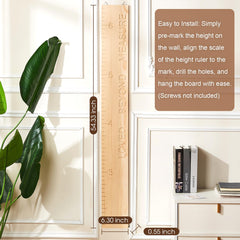 Mengliky height chart with engraved scale preserves milestones clearly over time