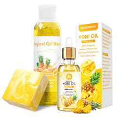 Menomino feminine wash bottle pour for balanced pH and daily cleansing.