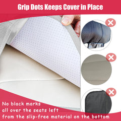 Meolsaek car seat protector anti-slip backside keeps it in place