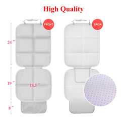 Meolsaek car seat protector mesh pockets store snacks and toys
