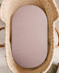 Meowcards bassinet sheet muslin oval fit provides gentle, even support for oval cribs