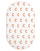 Meowcards bassinet muslin rectangle-fit sheet, soft and breathable for delicate baby skin.