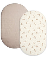Meowcards bassinet sheet rectangle-fit offers a snug sleep surface.