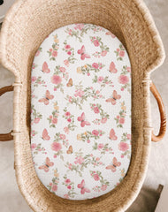 Meowcards bassinet sheet in soft muslin cotton enhances gentle skin-friendly sleep
