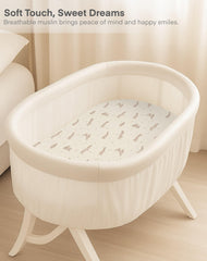 Meowcards closeup of soft muslin demonstrates gentle touch for newborn skin