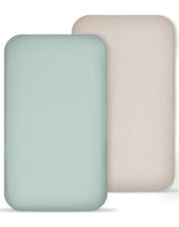 Meowcards muslin bedside sheets 33x20 on the crib, breathable and gentle for newborn sleep.