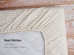 Meracorallo fitted crib sheet with elastic edges keeps it in place